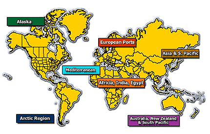 Cruise Ship Ports of Call Map